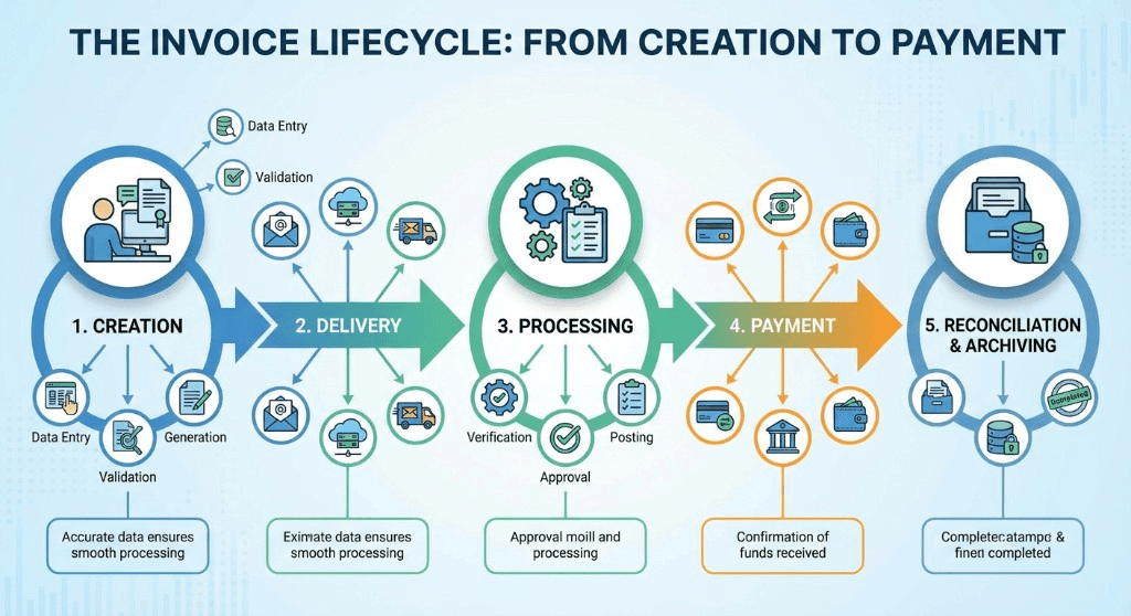 Annotated guide showing what to include in a freelance invoice
